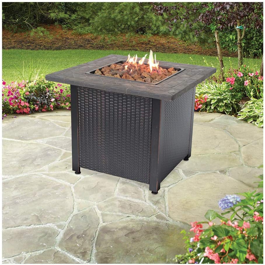 Endless Summer 30-in W 50000-BTU Brown Tabletop Steel Propane Gas Fire Table