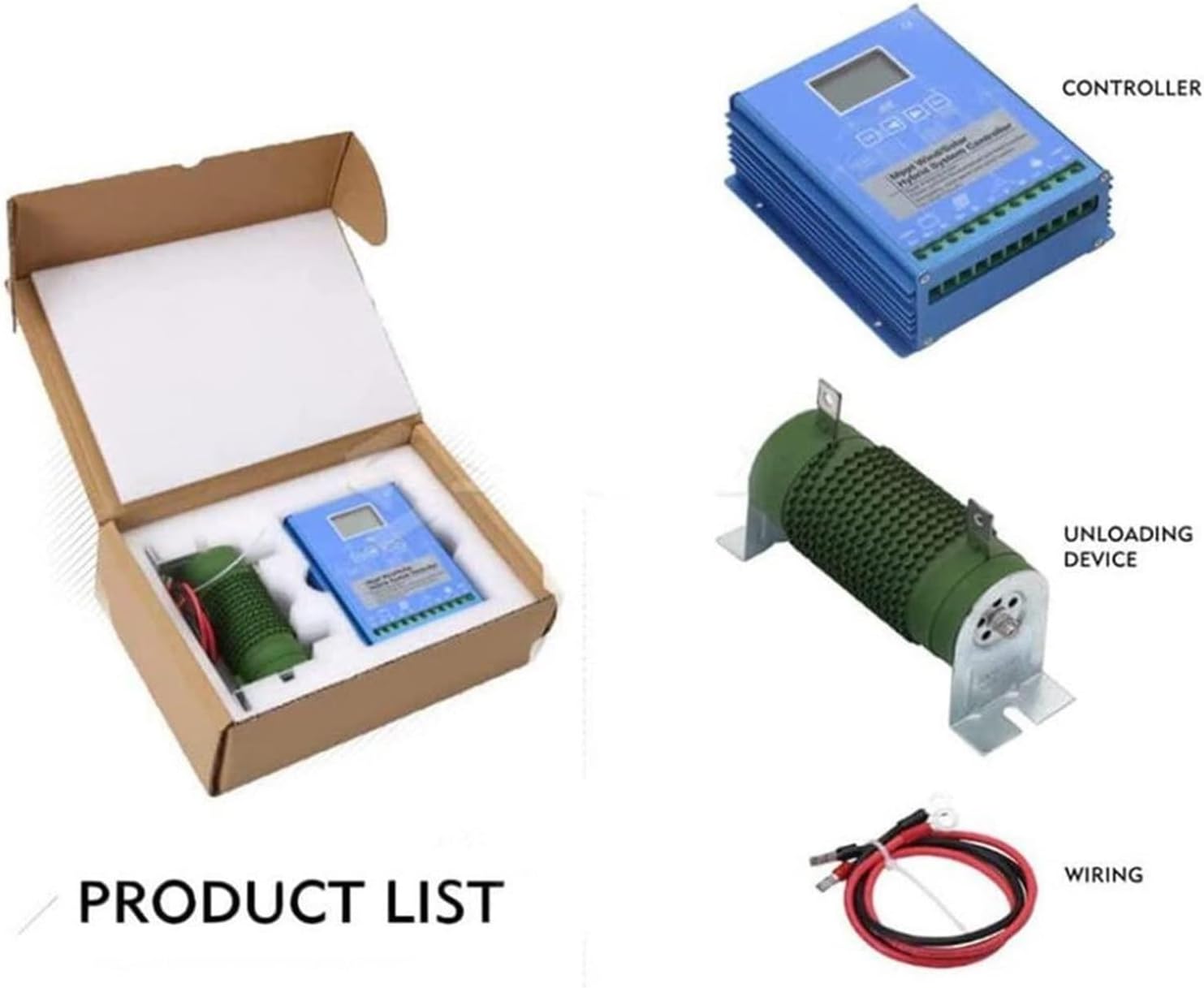 Wind Solar Hybrid Charge Controller, 2000W-6000W Wind Solar Panel 12V/24V/48V Off Grid MPPT Wind Turbine Solar Charge Controller(12v,6000W)