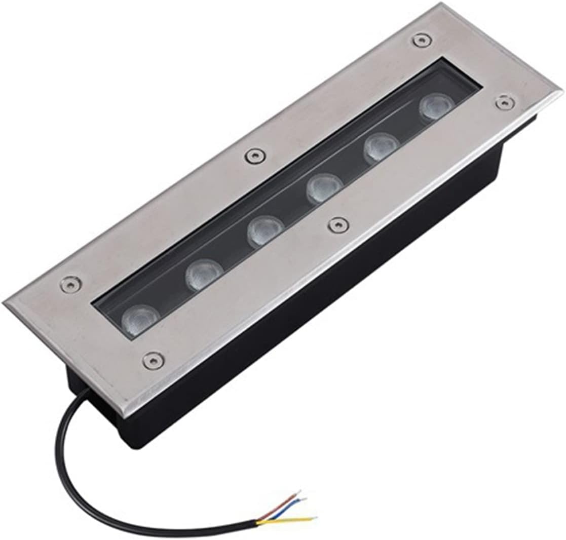 Outdoor Buried Lights LED Ground Light IP66 Waterproof Recessed Underground Light for Patio Pathway Yard Driveway Lawn Bridge Garden Landscape Light, AC85-265V(Red,24W)