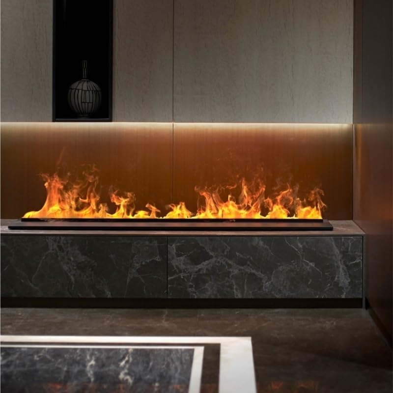 3D Water Vapor Fireplace with Humidifier Flame Water Vapor Fireplace 78.7 Inches Electric Freestanding Heater Flame Effect Electronic