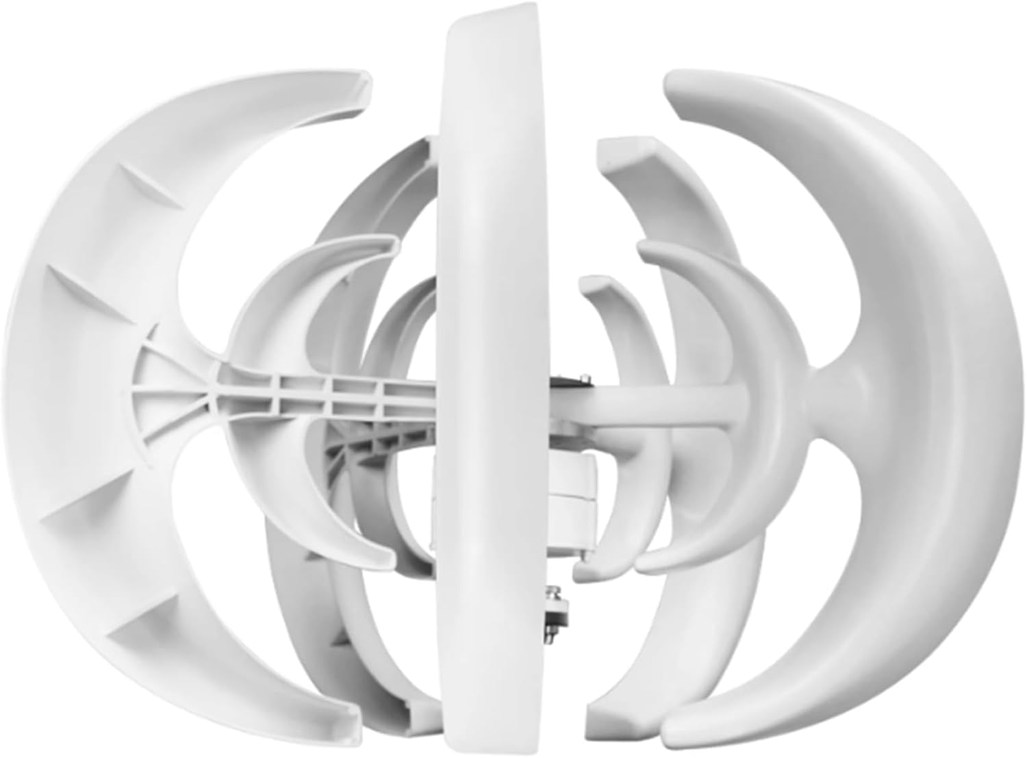 600W Wind Generator with Charger Controller 12V 24V 48V 5 Blades Lantern Wind Turbine Generator Kit Start Speed for Outdoor Street Lights(White)