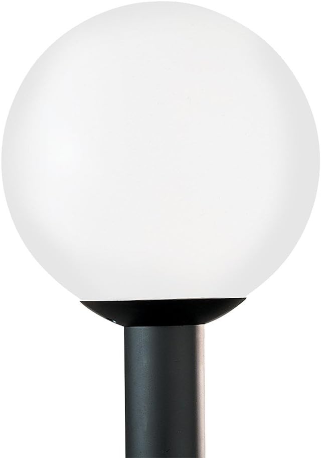 Generation Lighting 8254-68 Outdoor Globe Traditional One - Light Outdoor Light Post Outside Fixture, White Plastic Finish