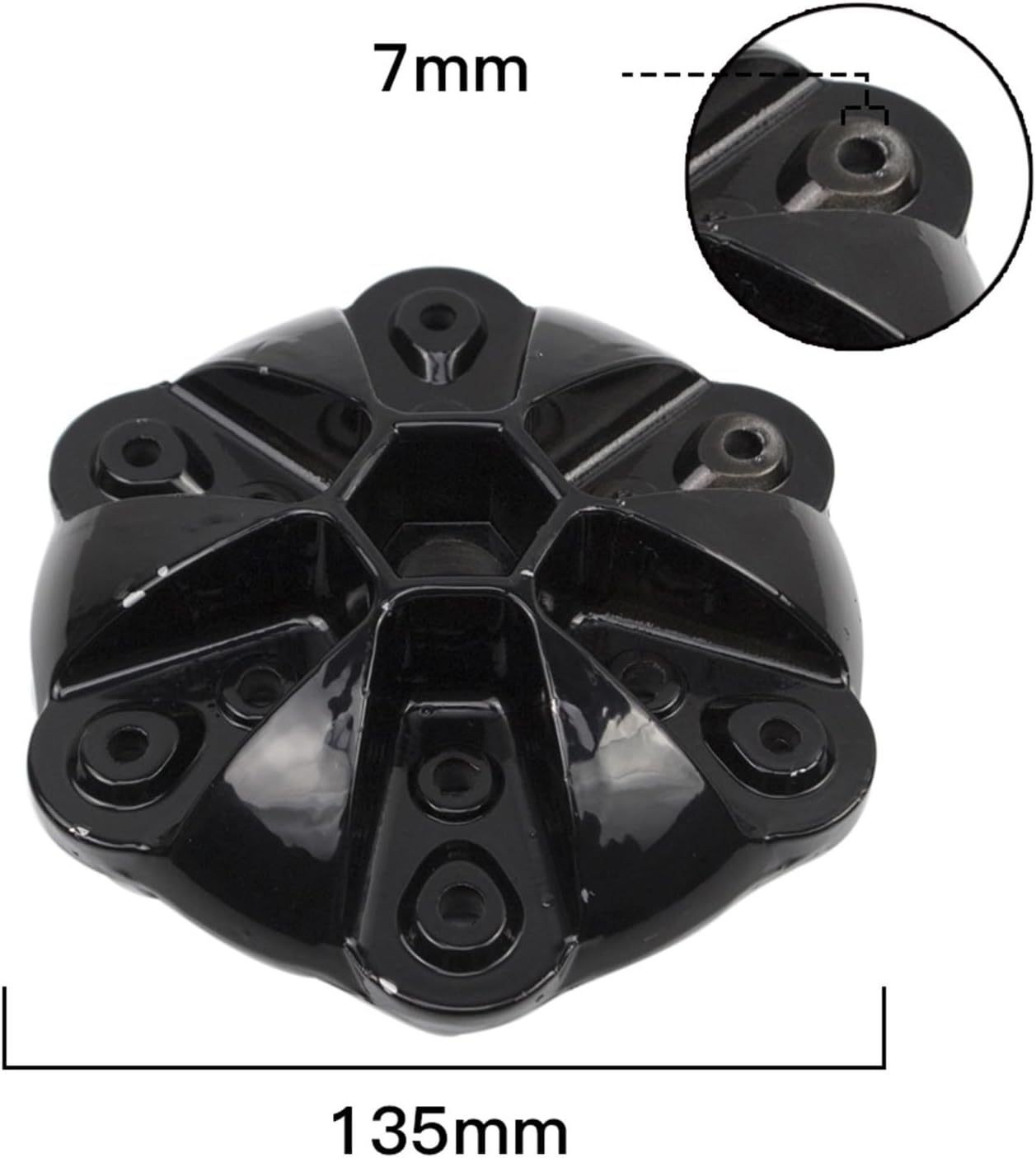 135mm Small Horizontal Wind Turbine Kit, 3/5/6 Blades Hub and Cover, DIY Windmill Accessories with Screw and Nut, Car Power Inverter Compatible(6 Wheel hub)