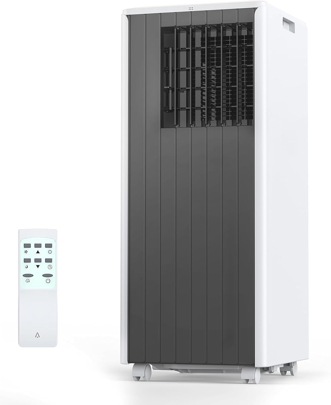 8,000 BTU Portable Air Conditioner - Cools Rooms Up to 350 Sq.Ft, Built-In Dehumidifier & Fan, Sleep Mode, Includes Remote, Filter & Window Kit, Dark Grey