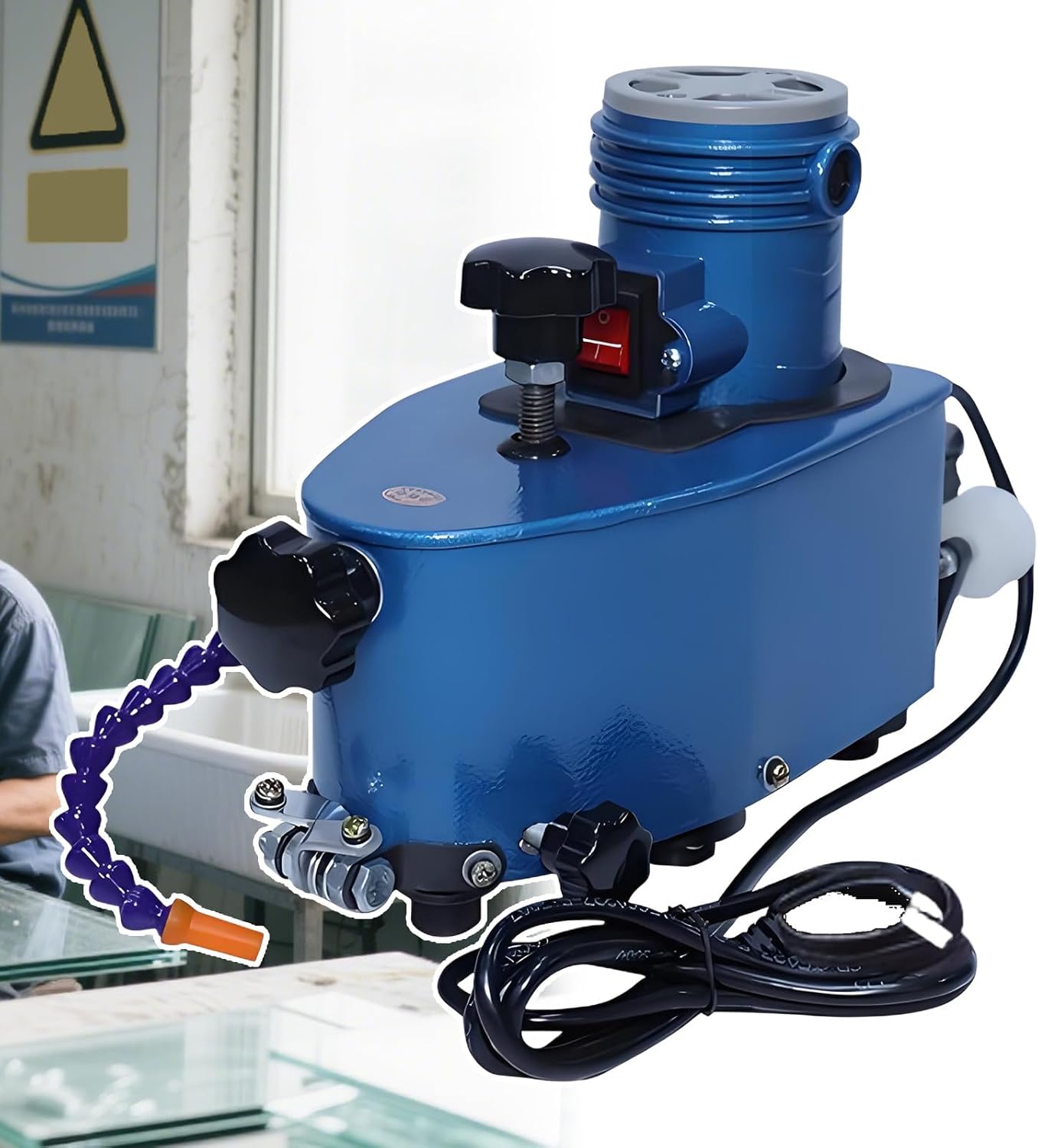 DIY Diamond Glass Corner Grinding Edging Machine, Electric Glass Edger, 800w Power for Plane Curve Edges, Diamond Wheels Polish, Portable Design, Marble Ceramic