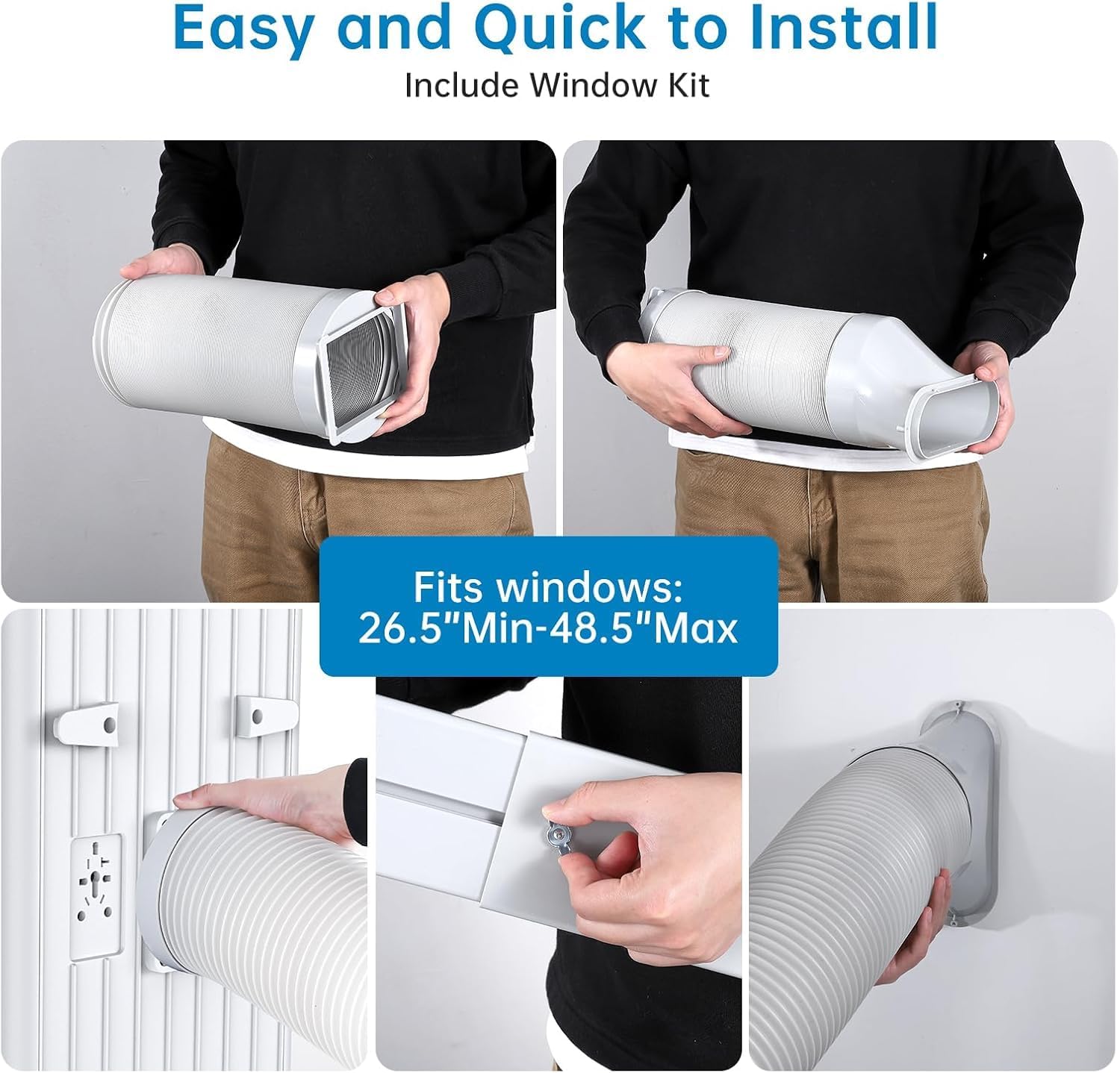 Portable Air Conditioner, 8000 BTU AC Unit with Remote Control, 3-in-1 Air Cooler, 24 Hrs Timer, Digital Display, Sleep Mode, Caster Wheels, Ideal for Home, Office, Dorm