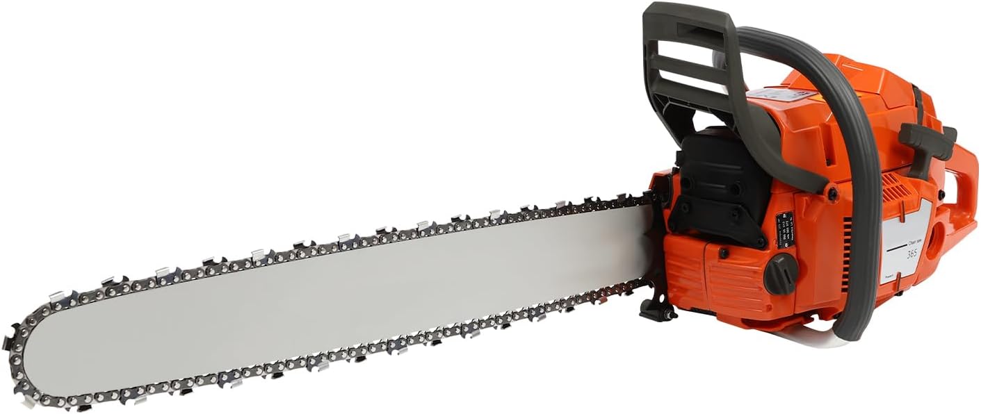 24-Inch Gasoline Chain Saw, 2-Stroke 65CC Handheld Gasoline-Powered Chain Saw, Portable Gas Single-Cylinder Air-Cooled Hand-Start Chainsaw, for Tree Wood Cutting