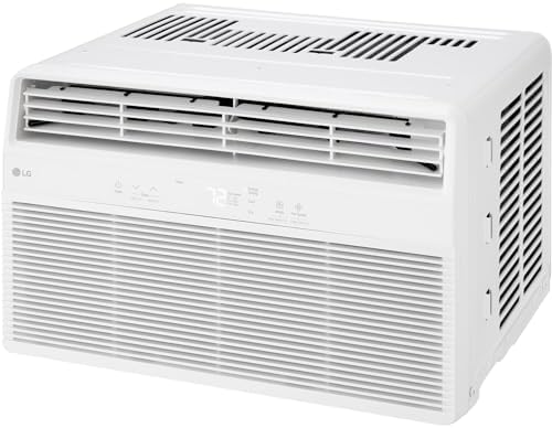 LG 6,000 BTU Window Air Conditioner, Cools 250 Sq.Ft. (10' x 25' Room Size), Quiet Operation, Electronic Control with Remote, 2 Cooling & Fan Speeds, 2-Way Air Deflection, Auto Restart, 115V