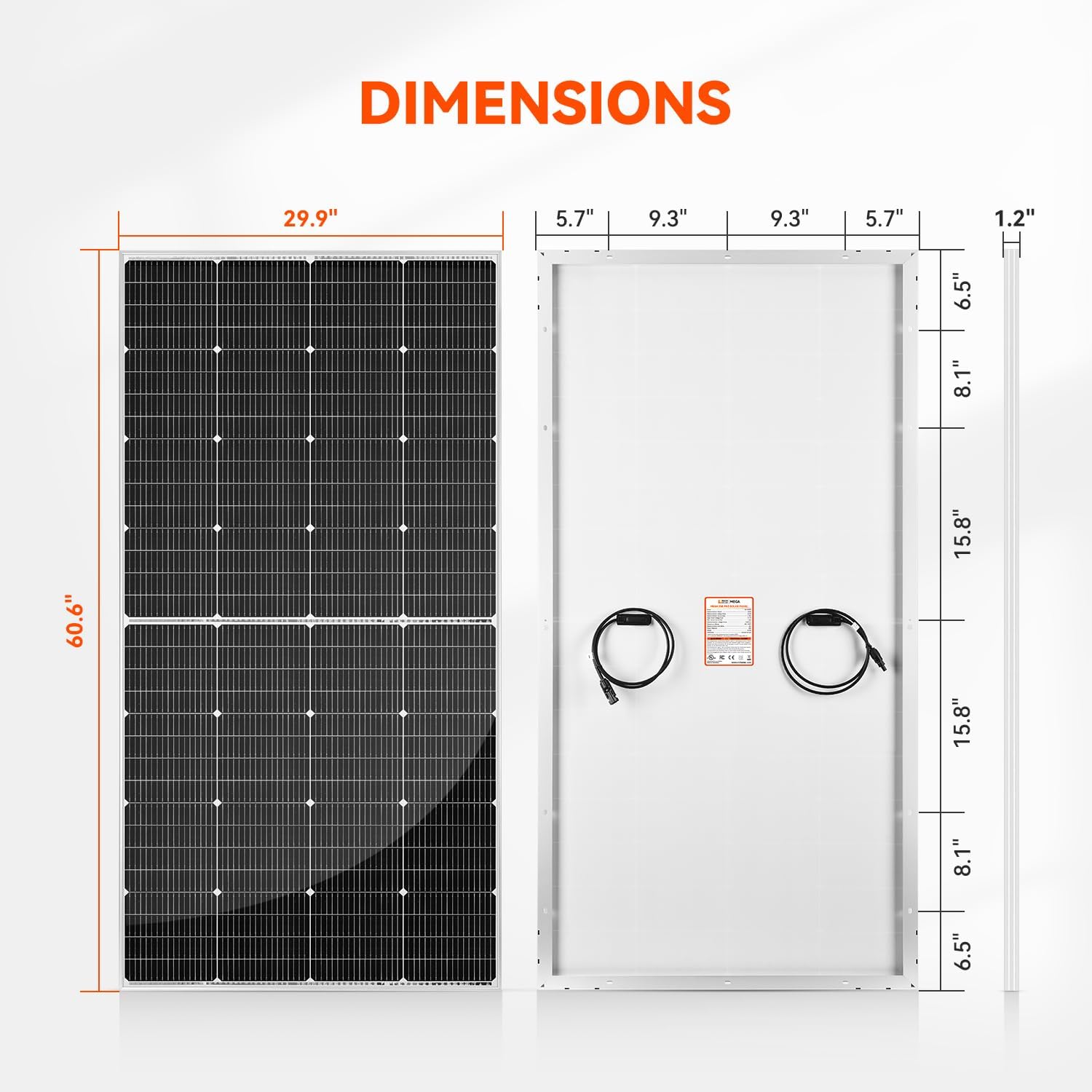 RICH SOLAR 250W 24V 16BB Cell Monocrystalline Solar Panel N-Type Cells High Efficiency Solar Module for RV Trailer Camper Marine Off-Grid