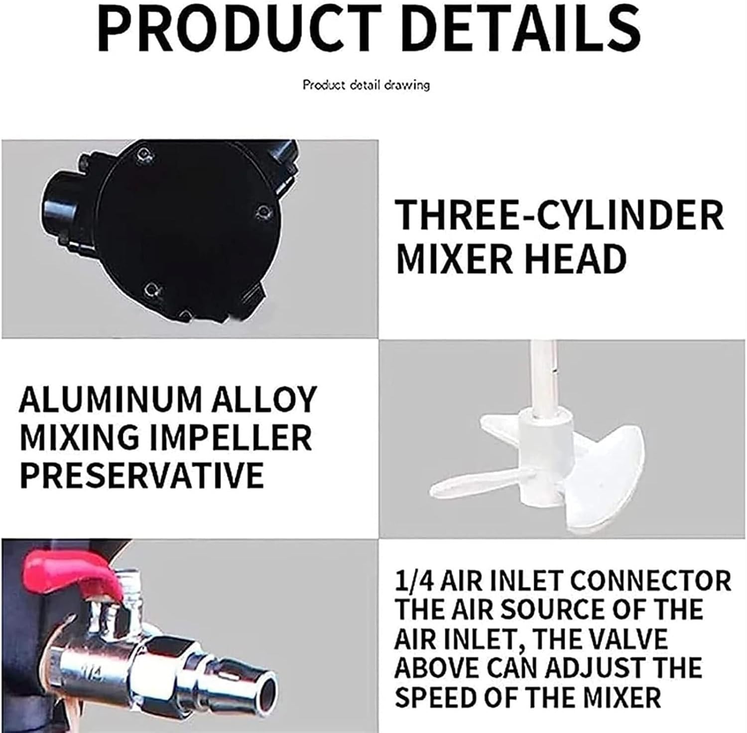 5 Gallon/20L Automatic Lift Paint Stirrer, Pneumatic Mixer, Desktop Vertical Air Agitator, Ink Mixing Machine for Mixing Feed, Plaster, Paint, Cement, Mortar etc