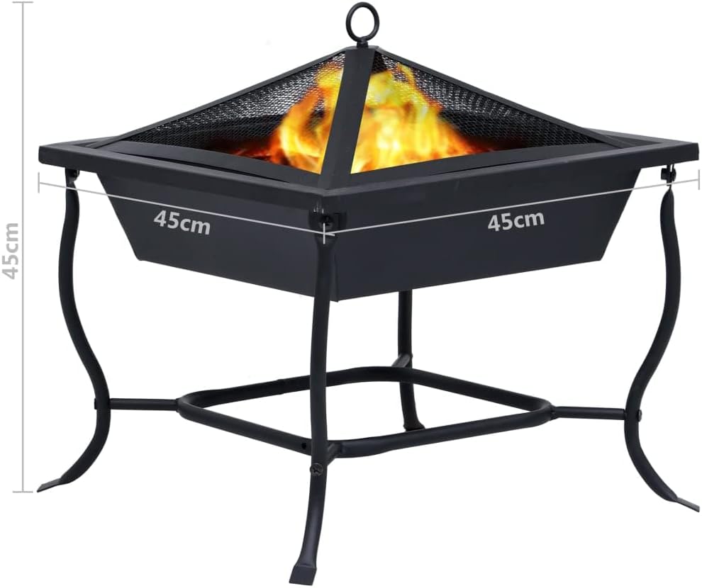 Fire Pit Black 17.7
