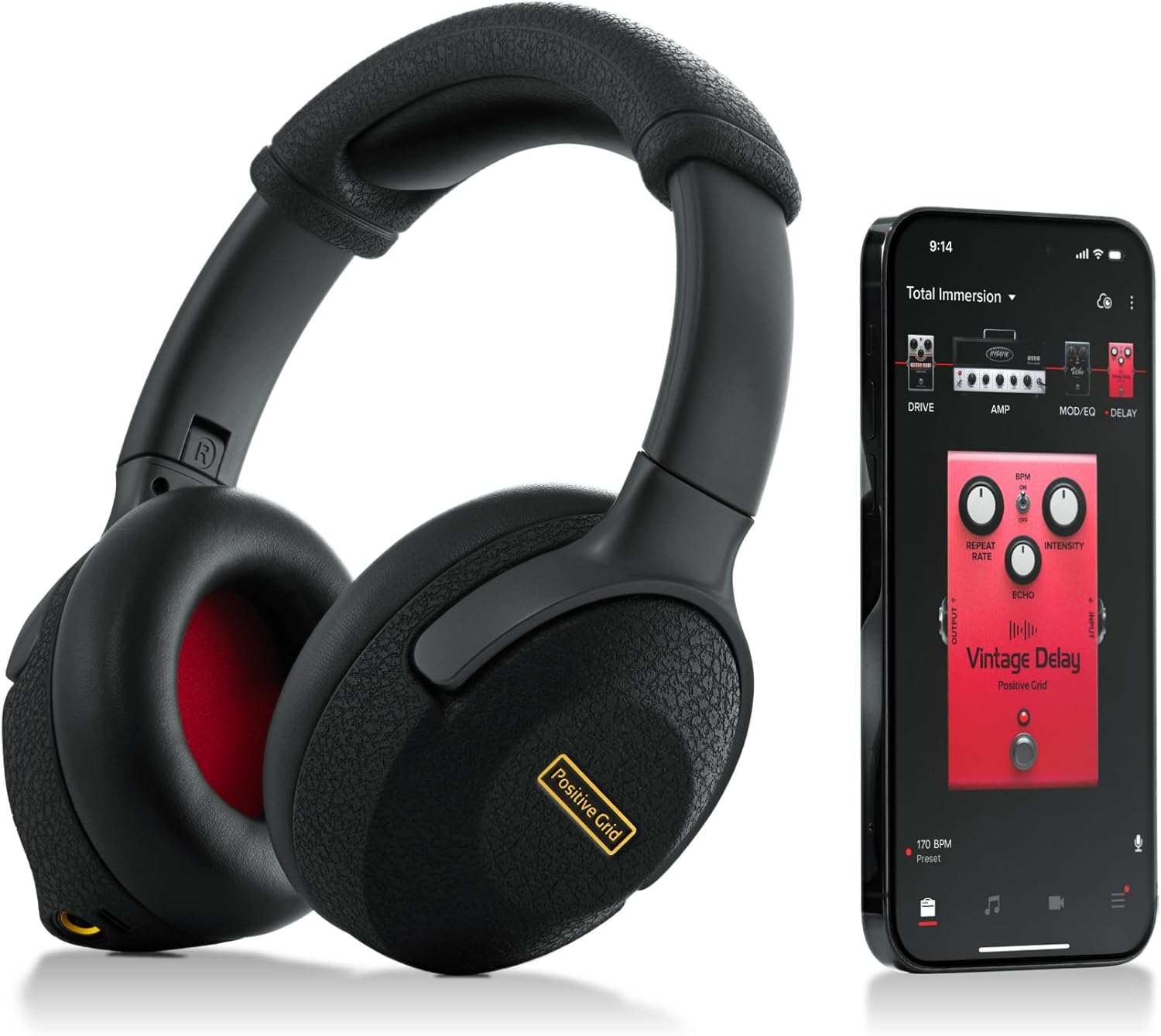 Positive Grid Spark NEO Core Wired Smart Guitar Headphone Amp with Custom Audio Drivers, Noise-Isolation, Bluetooth Streaming & Smart App with AI Features for Electric, Acoustic and Bass Guitar