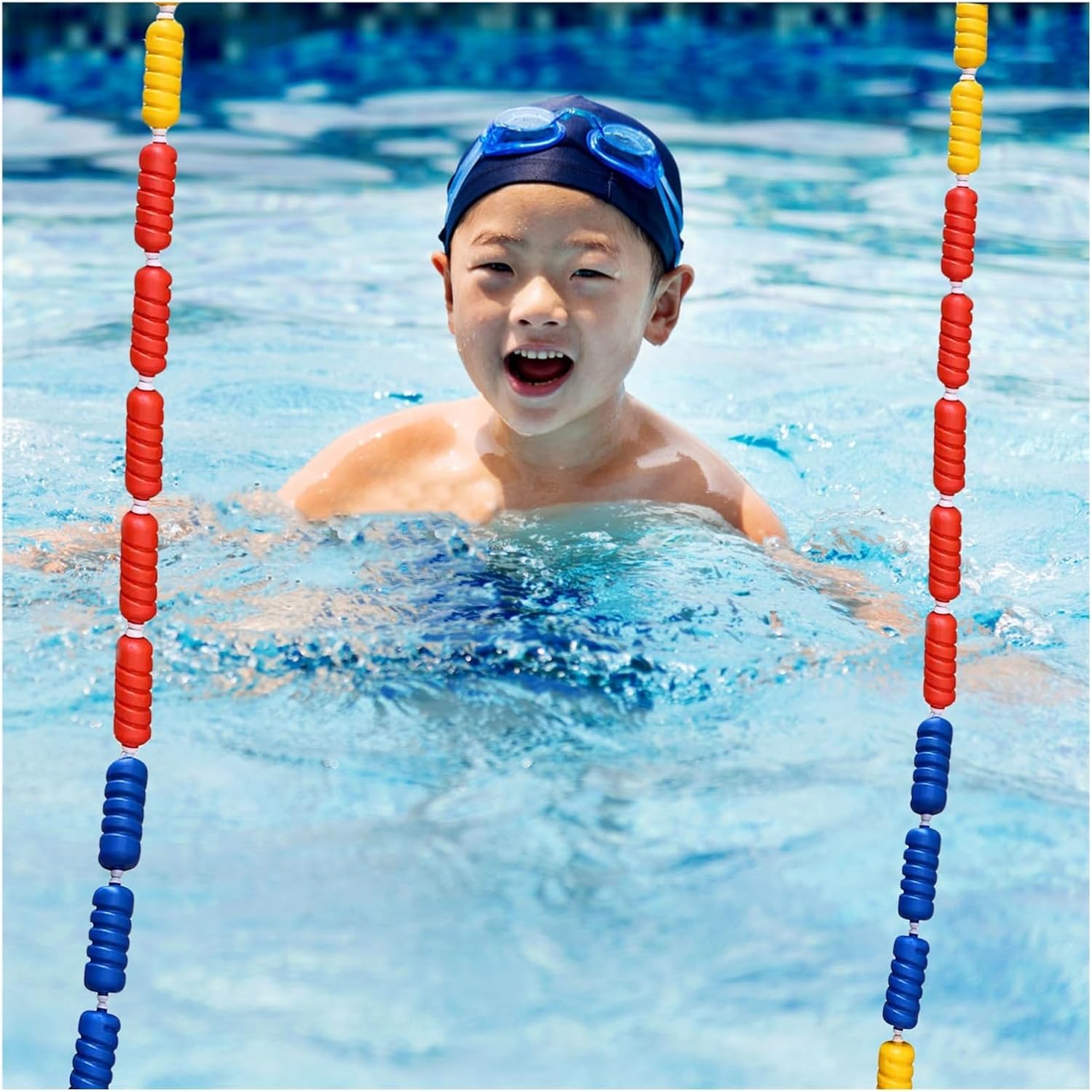 Pool Divider for Shallow and Deep End, 3 10 20 26 33 Ft Long Floating Pool Safety Rope/Large Buoy Kits with Hooks for Swimming Pools Divider, Easy to Install