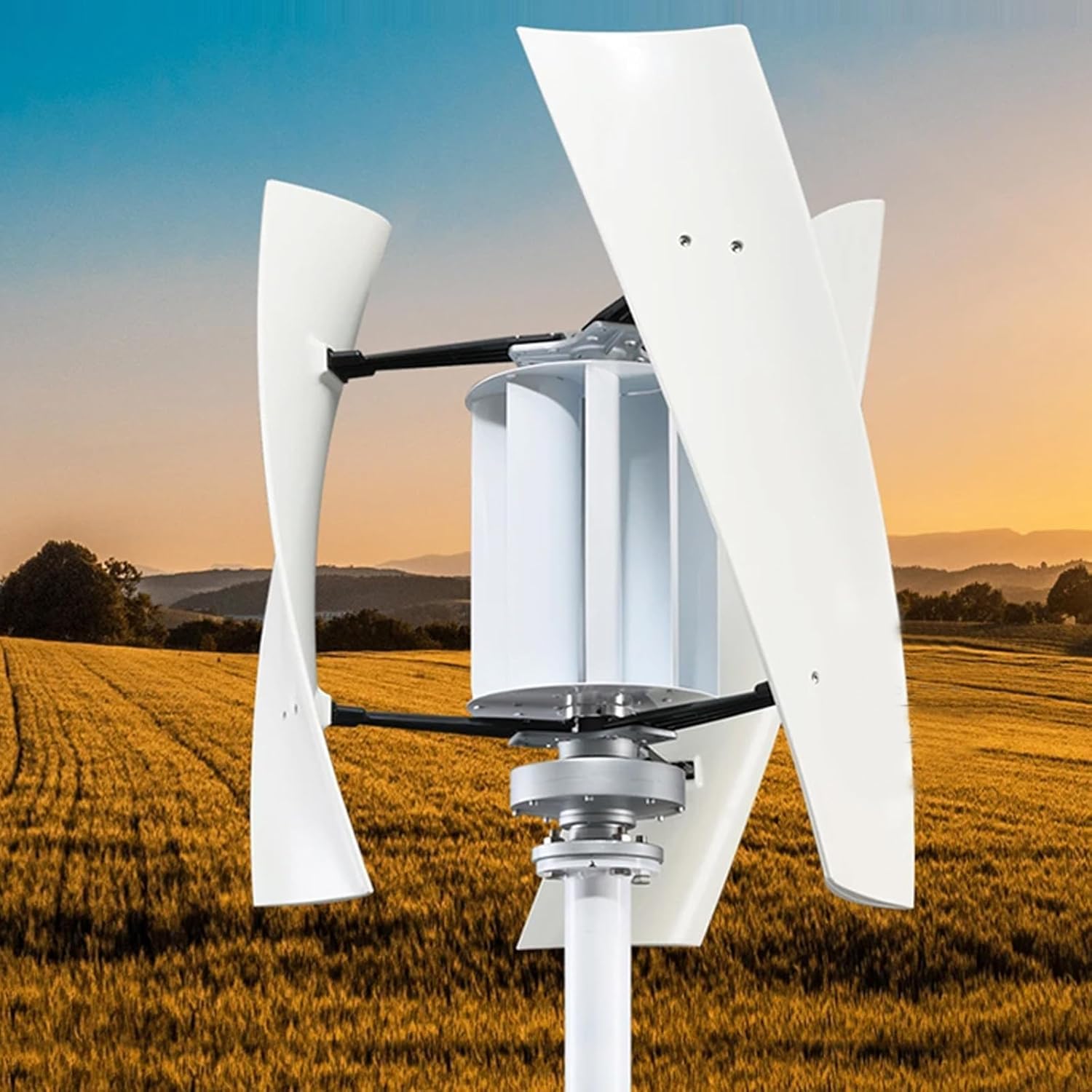 CAJUCA 8Kw Wind Turbine Energy Wind Generator, Wind Vertical Axis Alternative Energy System Wind Power Generator for Marine RV