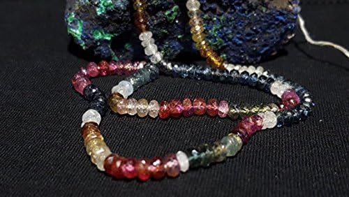 Natural Multi Color Umba Sapphire Micro Faceted Rondelle Beads 4 To 4.5mm 20.5 In.