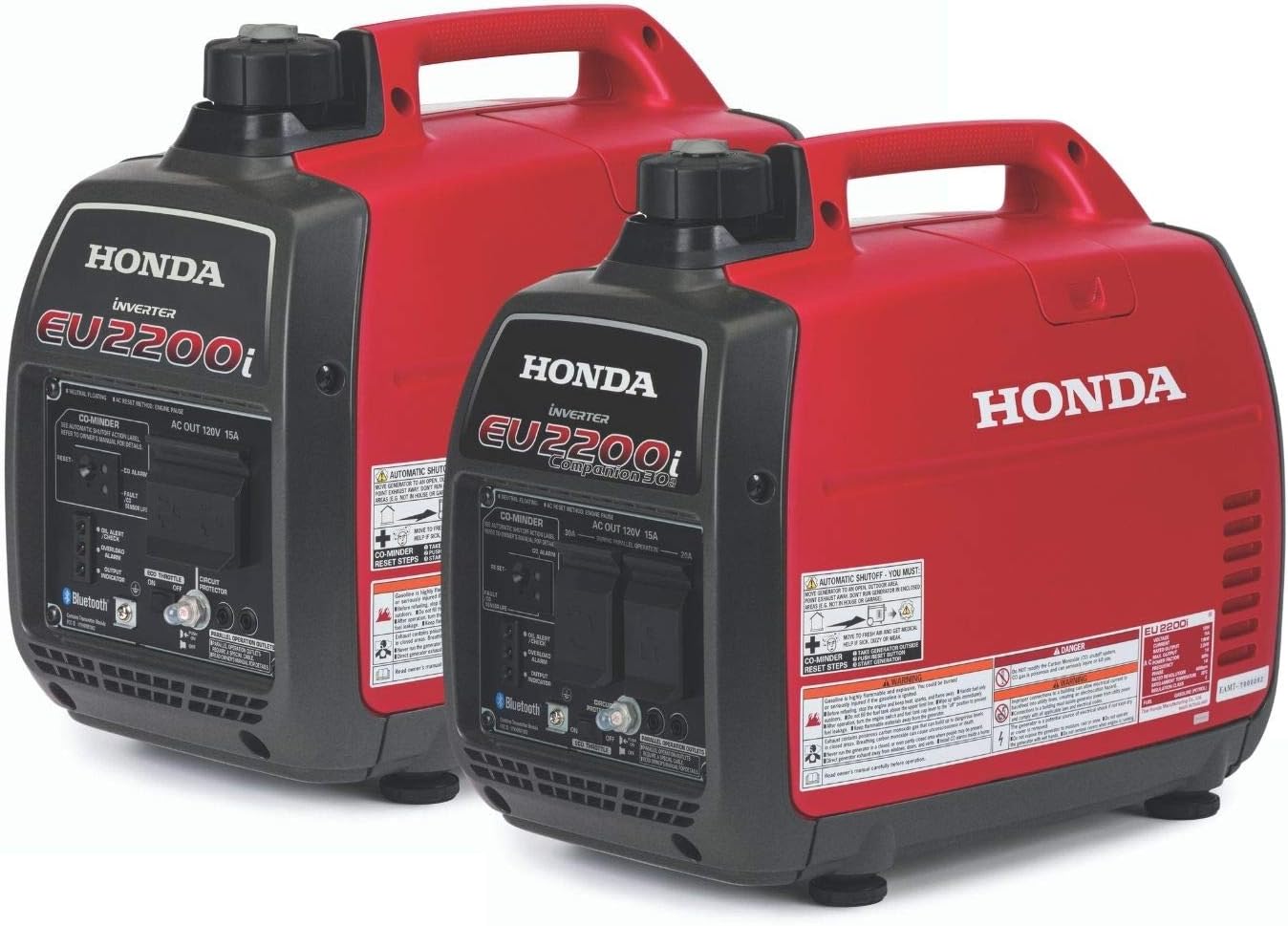Honda EU2200iTAG 2200W 120V Portable CO-Minder Inverter Generator Bundle with Parallel Cables