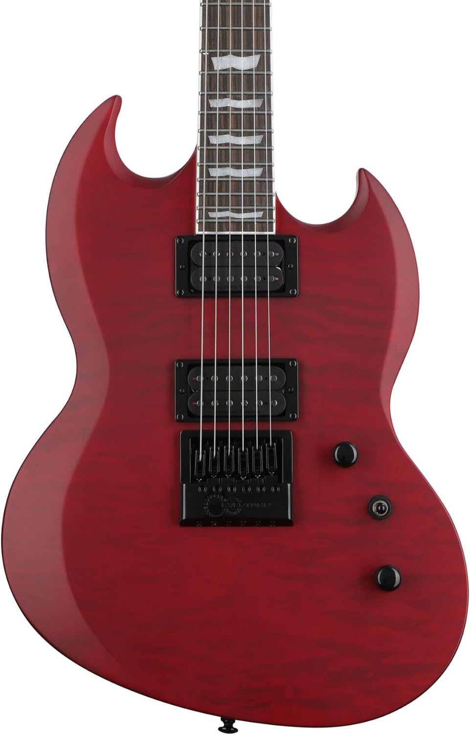 ESP LTD Deluxe Viper-1000 EverTune Electric Guitar, See Thru Black Cherry Satin