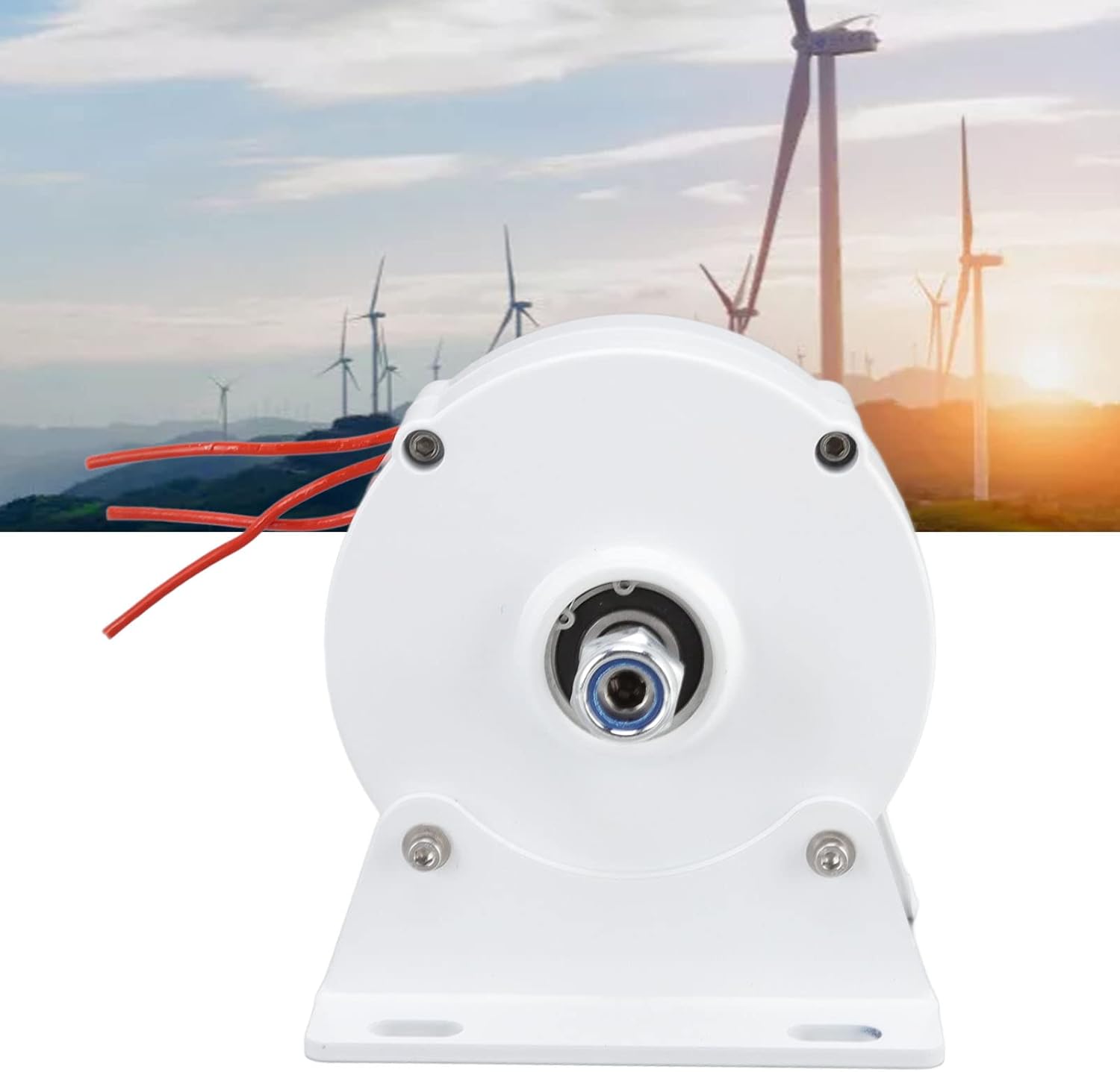 Three Phase Alternator, DIY 6000W 12V 24V 48V Gearless Permanent Magnet Low Speed 750 RPM Aluminum Alloy H Class Insulation Energy Saving AC Alternator for Vertical Horizontal Wind Turbine(12V)