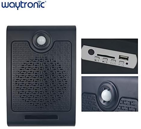 Wall Mount High Power Sensitive PIR Motion Sensor Voice Programmable Speaker Motion Sensor Sound Player with Audio Recordable for Halloween Haunted House/Shop/Factory/Home Safe Warning Voice Prompt