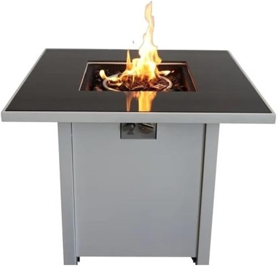 Living Source International 25'' H x 30'' W Steel Outdoor Fire Pit White