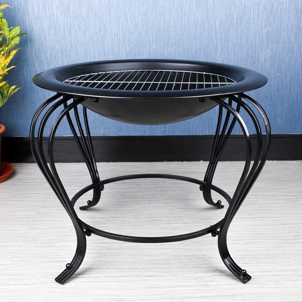 Outdoor Fire Pit Fire Pit Tables for Outside Patio, Wood Burning Fire Pit, with, Grille, Charcoal Basin, Backyard, Patio
