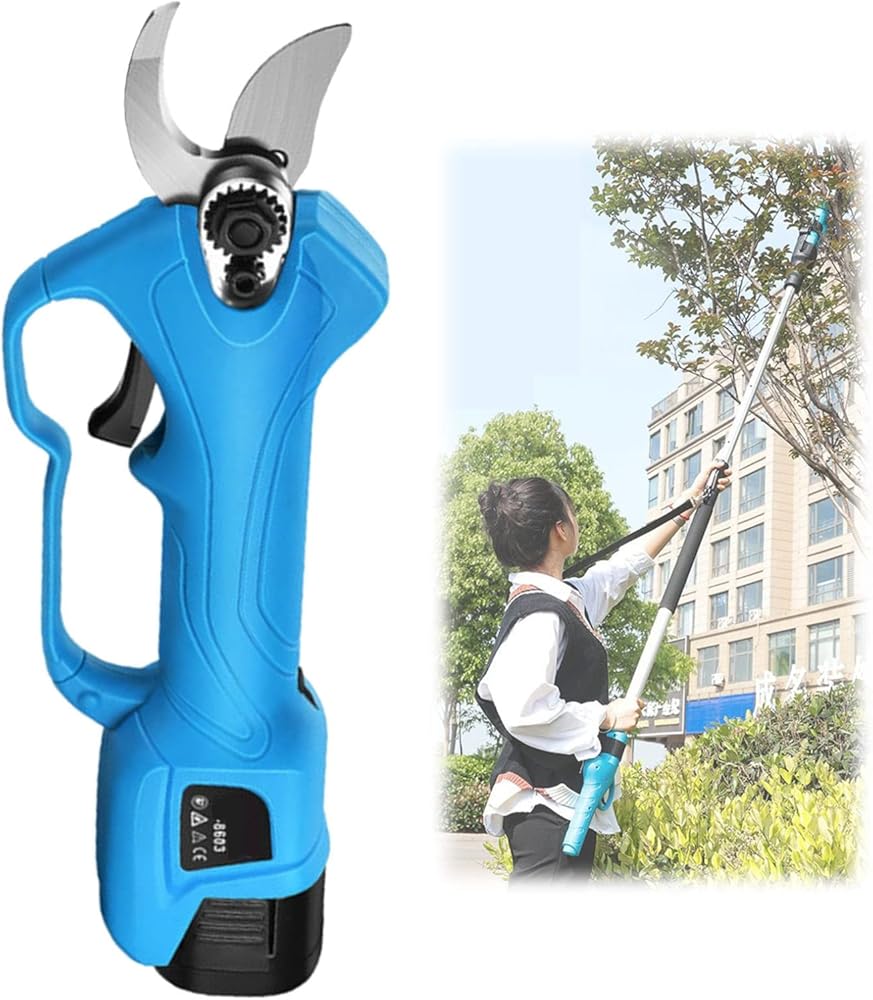 16.8V Electric Pruning Shears Professional Cordless Garden Pruner Cutting Diamete 28mm Electric Secateur Toolbox Manual Grinding Stone