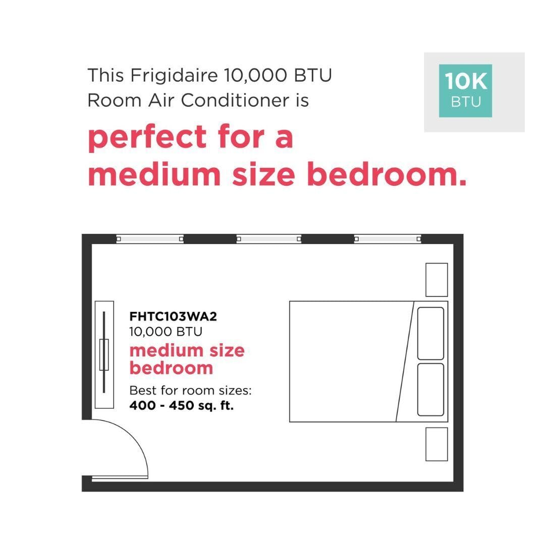 Frigidaire 10,000 BTU 230-Volt Through-The-Wall Air Conditioner Cools 450 Sq. Ft. with Remote Conrol in White FHTC103WA2