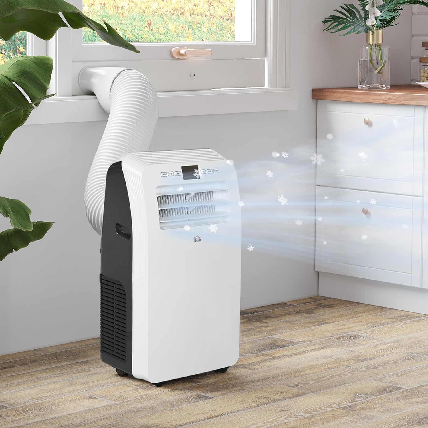 12,000 BTU Portable Air Conditioner | Cools, Dehumidifies, Fans | Up to 550 Sq Ft | 3-in-1 AC Unit w/Remote & 24H Timer | LED Display