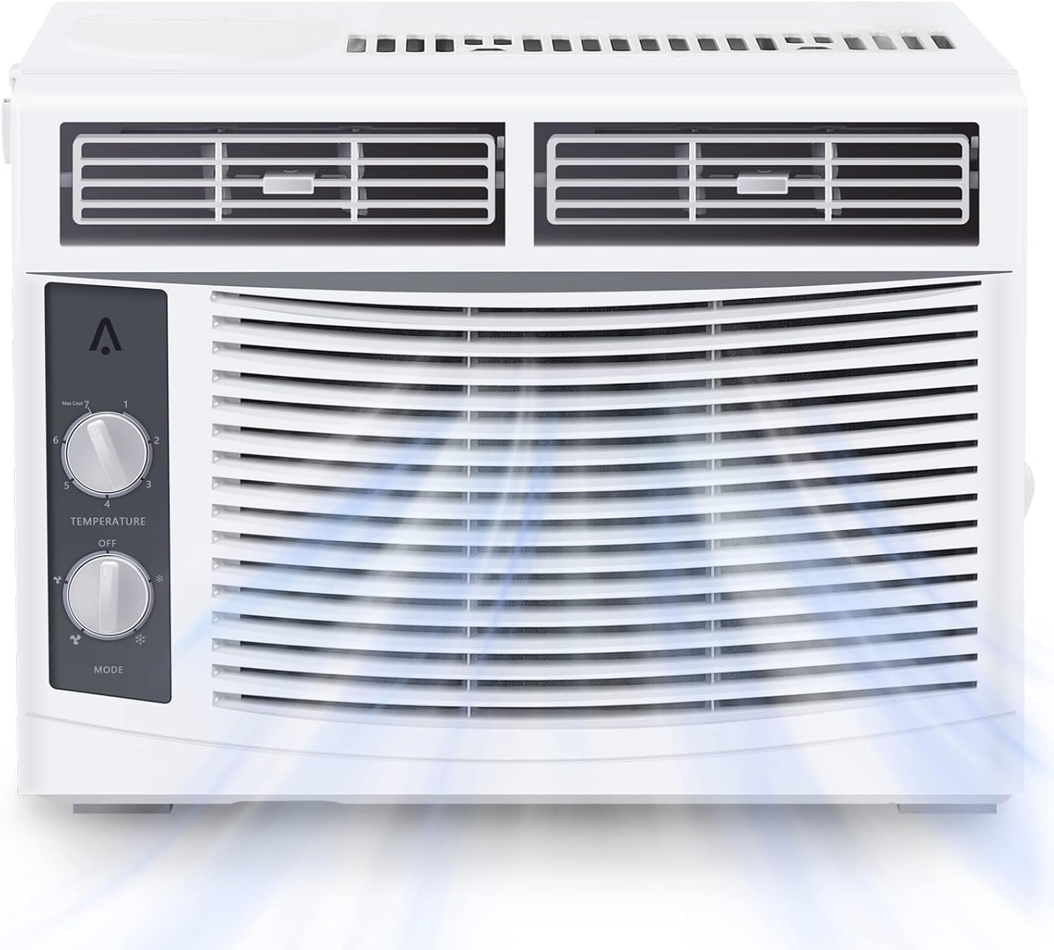 Window Air Conditioner, 5,000 BTUs Smart Window AC Unit with Easy Mechanical Control, Washable Filter, for Small Rooms up to 150 sq. ft. Quiet Operation, 115V