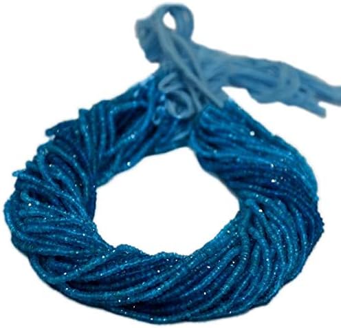 fine micro faceted gem stone beads of neone appetite, size of 3mm to 3.5mm and each strand is 14 inches strand. inch in length