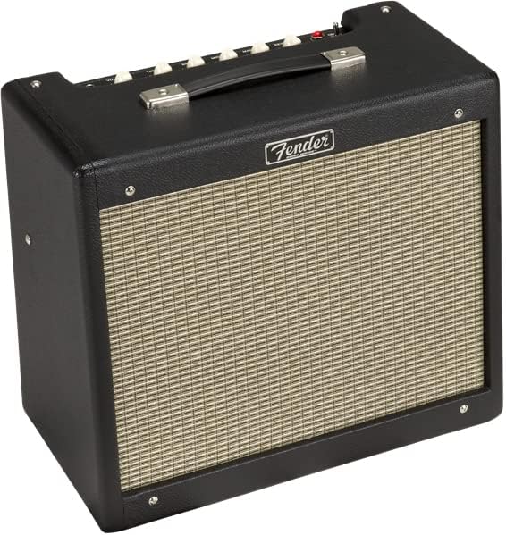 Fender Blues Junior IV Guitar Amplifier, Black Bundle with Instrument Cable, Amperstand Guitar Cradle, Tuner, and 24-Pack Picks