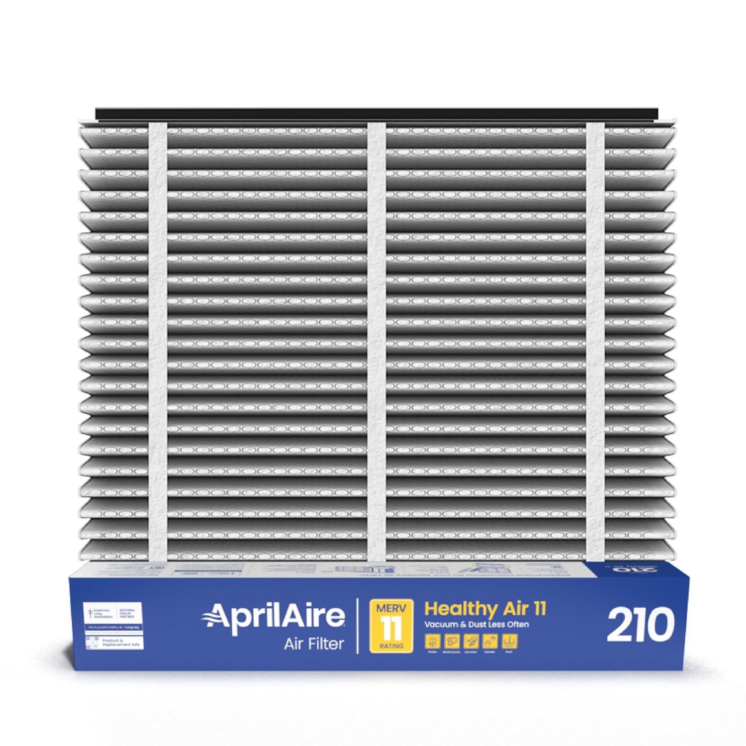 AprilAire 210 Replacement Filter for AprilAire Whole House Air Purifiers - MERV 11, Clean Air & Dust, 20x25x4 Air Filter (Pack of 8)