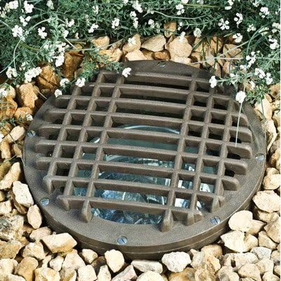 FG4290-GRL-MT Fiberglass 70W MH/De Multi Tap with Grill Light, Bronze Finish