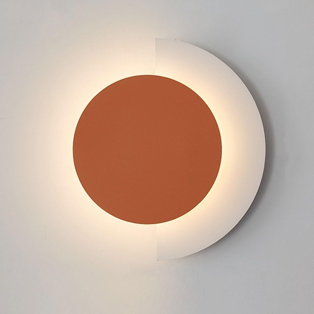 65cmge LED Modern Wall Light Fixture with Round Shade: Nordic Indoor Art Decor, Minimalist Up and Down Sconces for Living Bedrooms