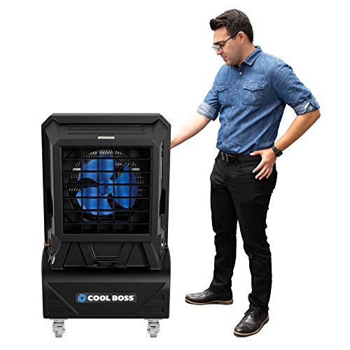 BendPak Coolbreeze Xtreme Evaporative Cooler – 2,715 CFM with 15-Gallon Tank, 3-Speed Fan & Auto-Swing Louvers – Cools 850 Sq Ft – Indoor/Outdoor for Patio, Garage & Commercial Spaces