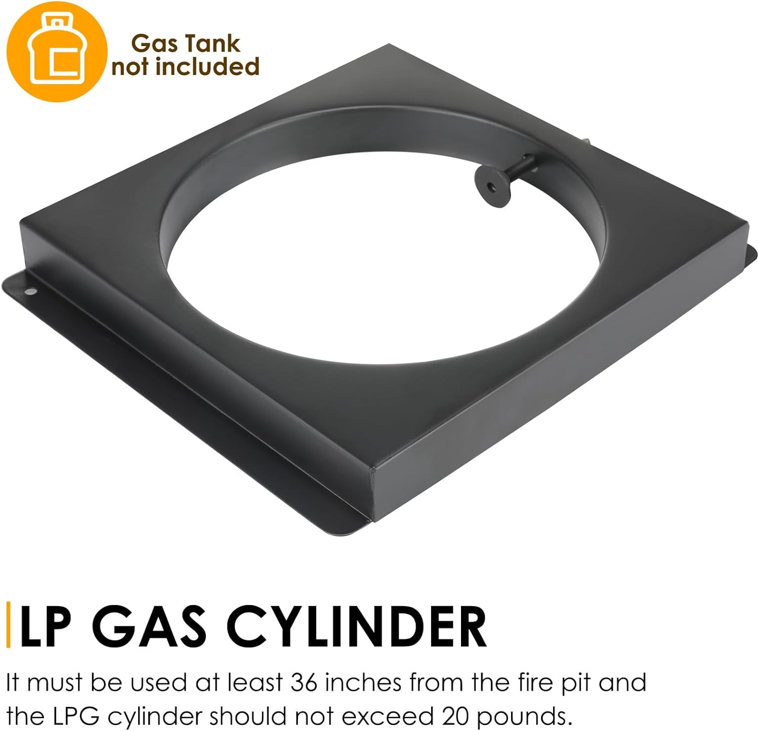 TLSUNNY 24'' Propane Fire Pit，58,000 BTU Portable Smokeless Firebowl with Self Igniter,Cover，Lava Rocks，Gas Cylinder Holder for Camping，Outdoor Living，Patio，Backyard,Tailgating,Garden，Deck,RV