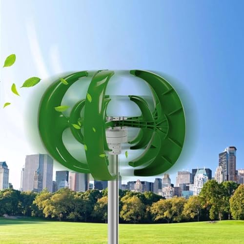 12V Vertical Axis Wind Turbine Generator - Efficient Black Three-Phase Permanent Magnet Motor for Home, Garden, Boat & Marine - Renewable Energy Solution for Industrial & Residential Use