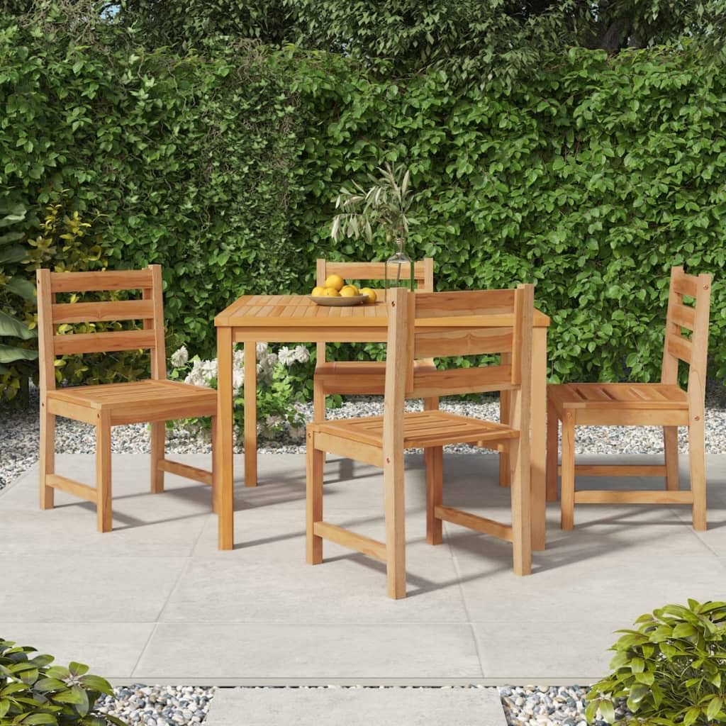 Patio Chairs 4 pcs Solid Wood Teak,Teak Wood Patio Chairs Comfortable and WeatherResistant for Outdoor Living Outdoor Furniture, Outdoor Chairs