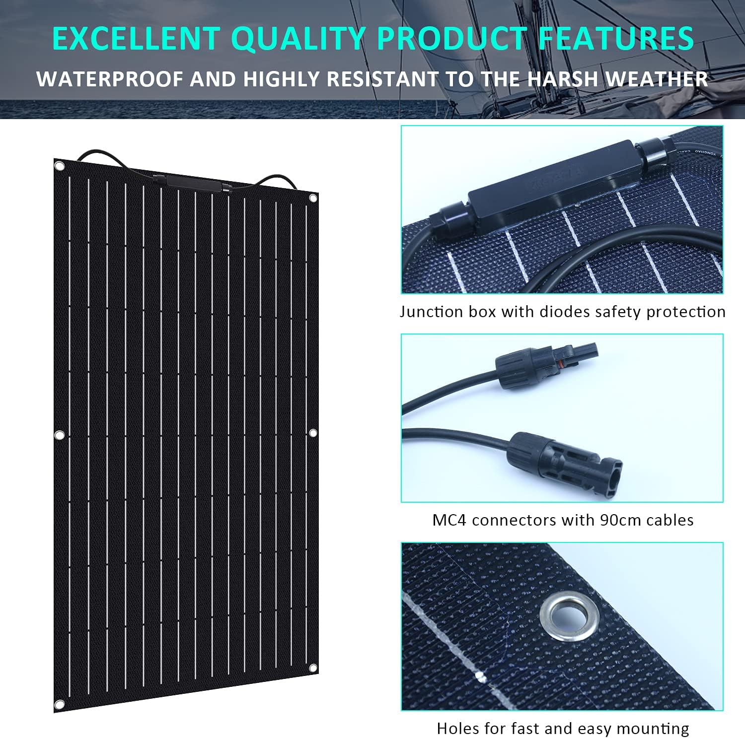 600W Solar & Wind Power Kits Home Off-Grid System for Charging 12V Battery：400W Wind Turbine Generator + 200W ETFE Flexible Mono Solar Panel + Hybrid Charge Controller+ 1000W 12V Inverter