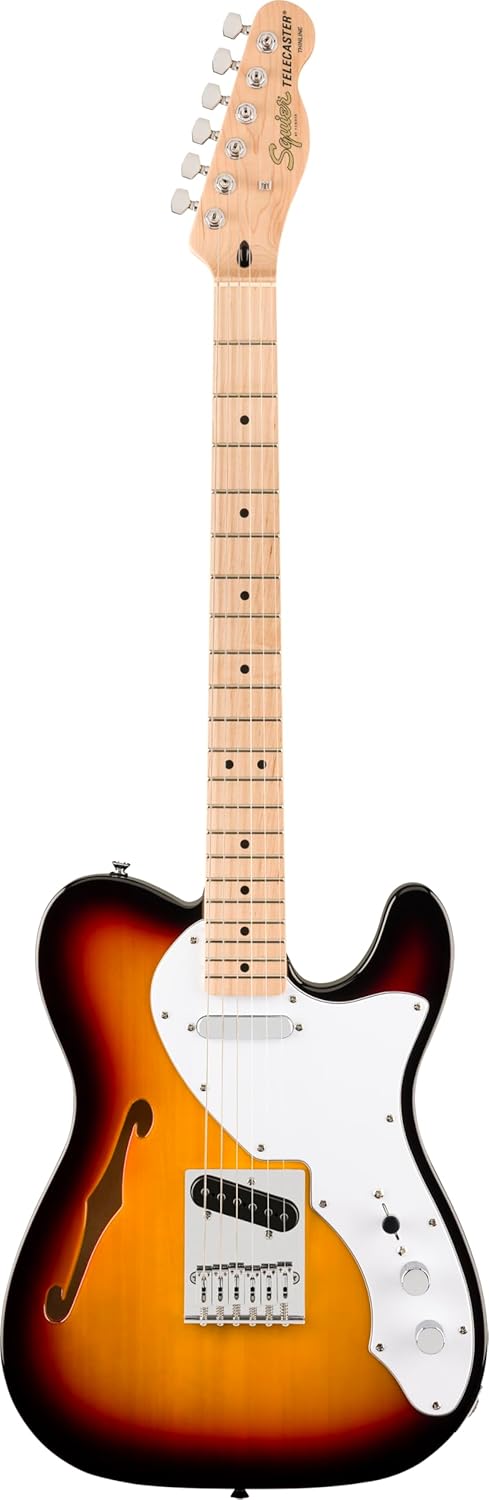 Affinity Series Telecaster Thinline, Maple Fingerboard, White Pickguard, 3-Color Sunburst