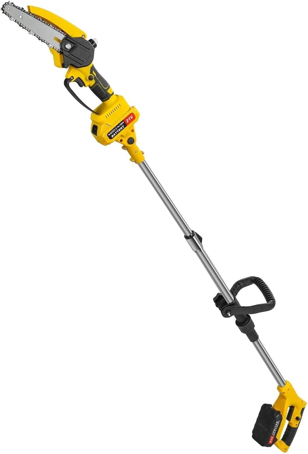 2-in-1 Cordless Pole Saw and Mini Chainsaw with 6-Inch Bar, Extendable to 5.9 Feet for Tree Pruning