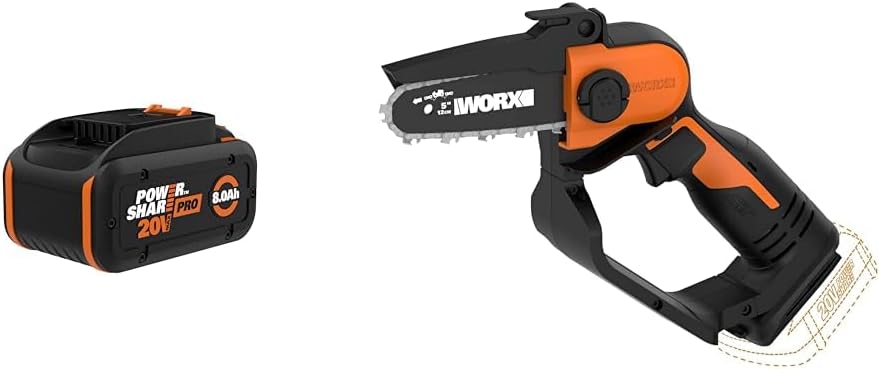 WORX 20V Power Share PRO 8.0AH Battery and 5