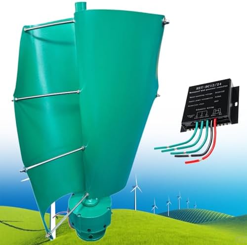 12000W Magnetic Levitation Wind Turbine Generator Kit with MPPT Controller - Vertical Wind Power for Home, Street Lighting, and Boats - 12V White