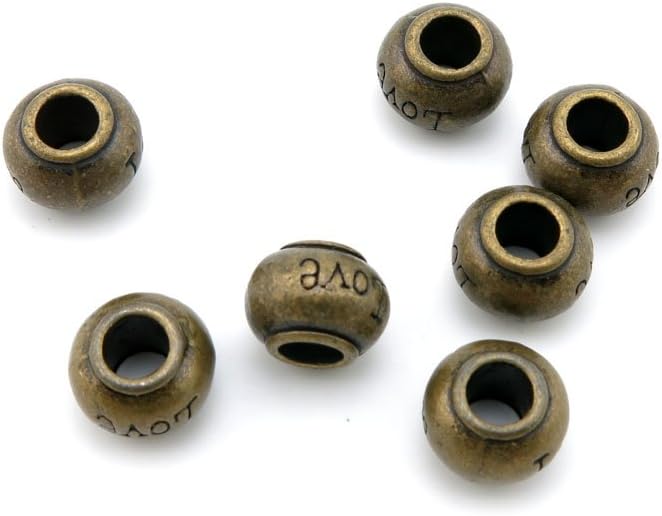 500 Pieces Jewelry Making Charms Findings Antique Bronze Brass Fashion Jewellery Wholesale Supplies Pendant Lots Bulk Supply Y1BA0 Love Loose Beads