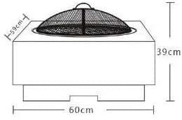 Fire Pits Outdoor Wood Burning Fire Pit Tables for Outside Patio,BBQ Grill Fire, Wood Burning with Heat-Resistant Coating,Steel Frame with Cover BBQ Cooking for Outside Camping Backyar