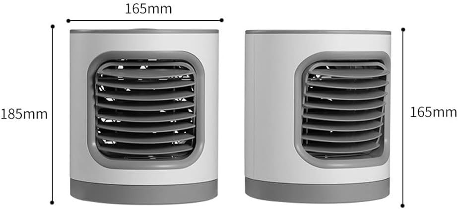 Mini Air Conditioner, 3 Speeds Portable Evaporative Air Conditioner, 4 in 1 Portable Air Conditioners/Humidifier/LED Light for Room Bedroom Office Home Car Tent