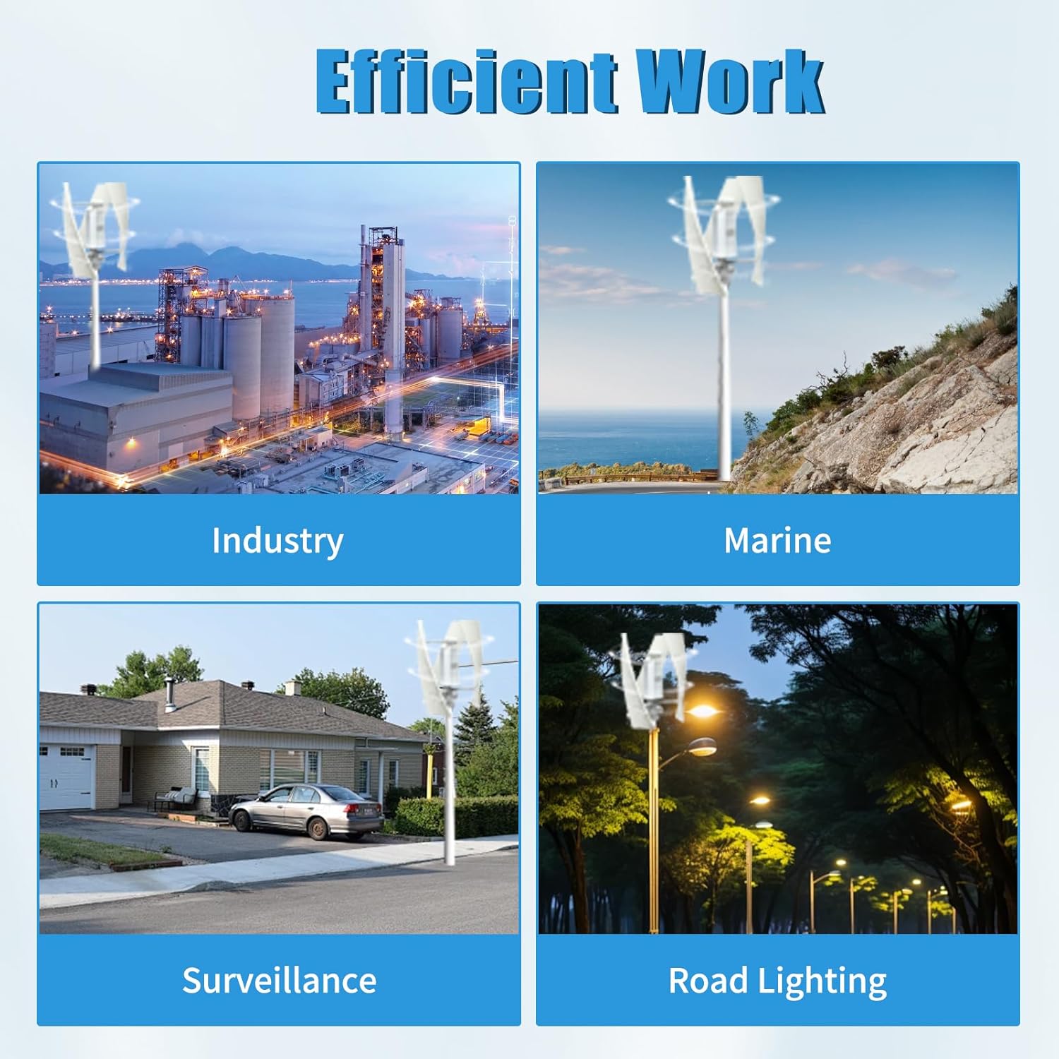 100W Vertical Axis Wind Turbine Generator,110V 12V 24V Magnetic Levitation Wind Turbine with Controller Power Generator Kit for Home Street Lighting (12V)