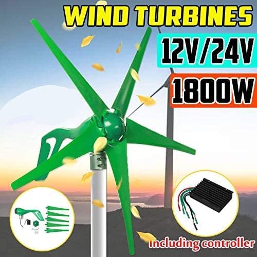 CAJUCA 5 Blades 1800W Wind Turbines Generator, Horizontal Wind Generator with Charge Controller Windmill Energy Turbines Charge