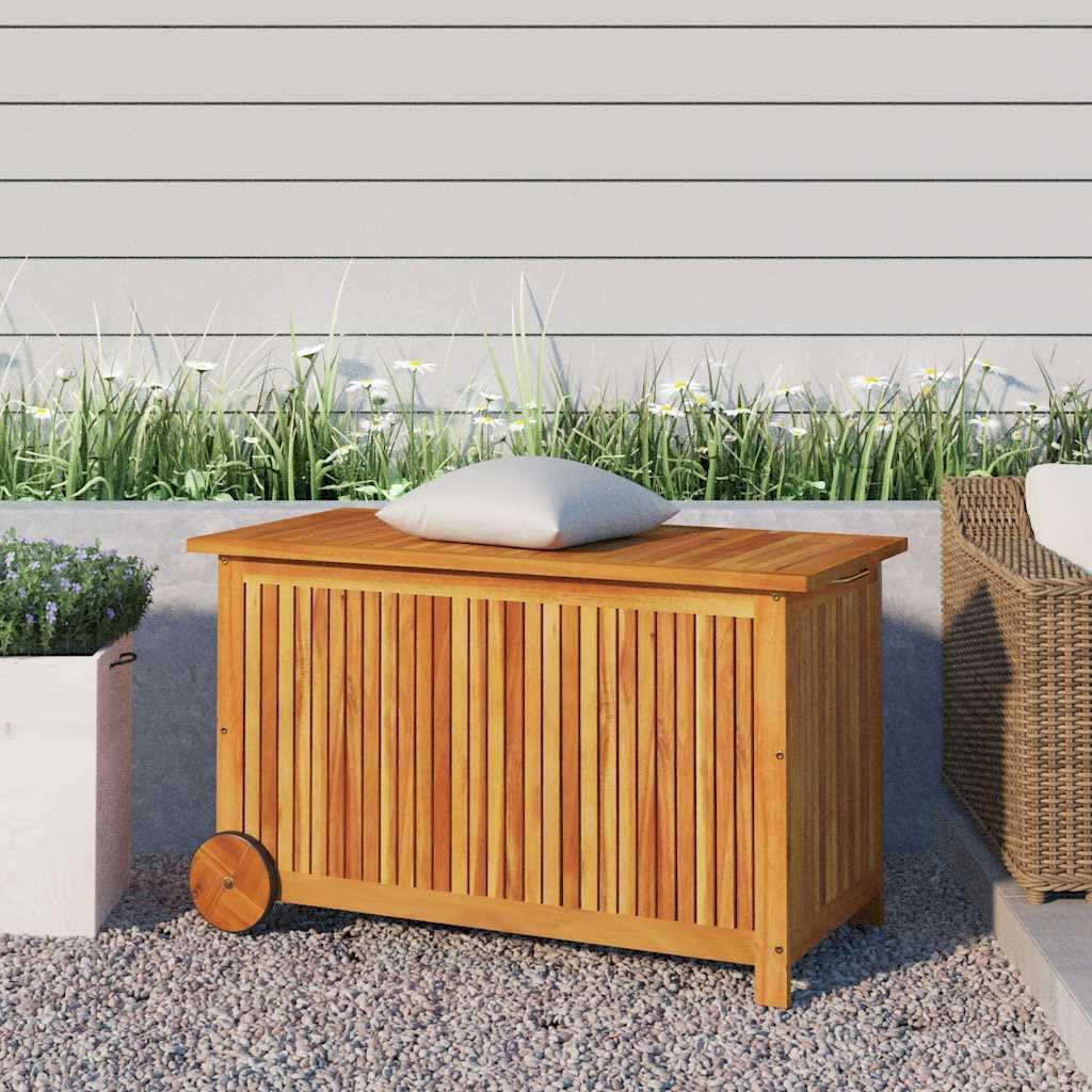 Patio Storage Box, Deck Box Cabinet Storage Containers Outdoor Furniture for Pool Garden Backyard Patio with Wheels 35.4