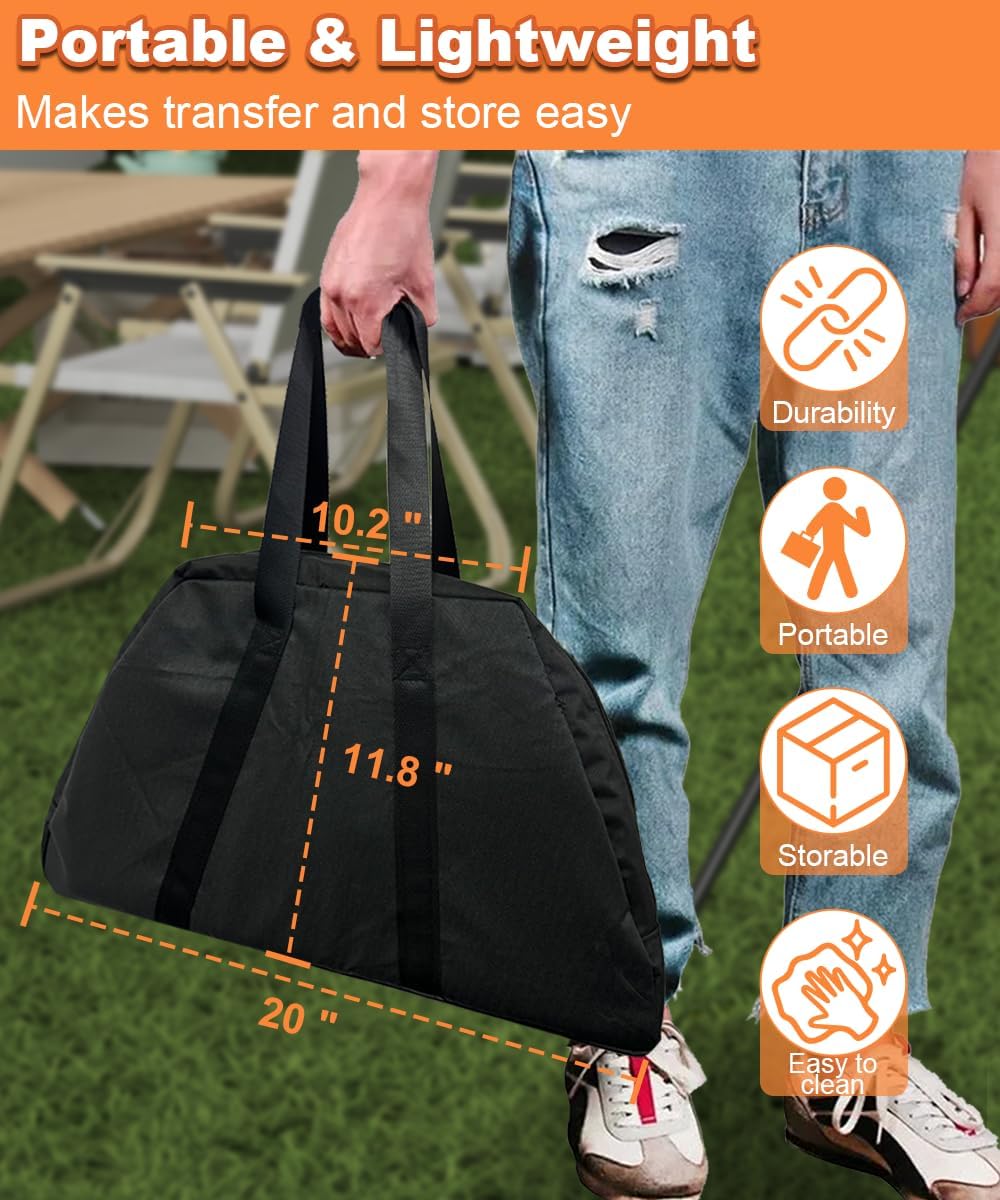 24 Inch Round Fire Pit Grate & 17 Inch Trapezoid Vertical FirePits for Outside Patio, Beach and Campfire, Black